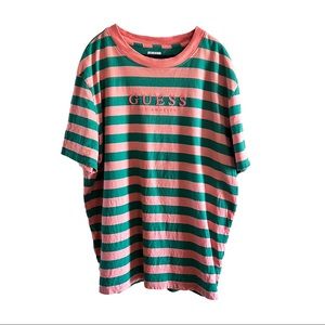 GUESS Striped Oversized T-Shirt 90’s style Y2K
